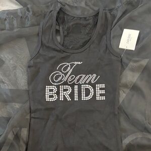 Team Bride' Tank Top In Black